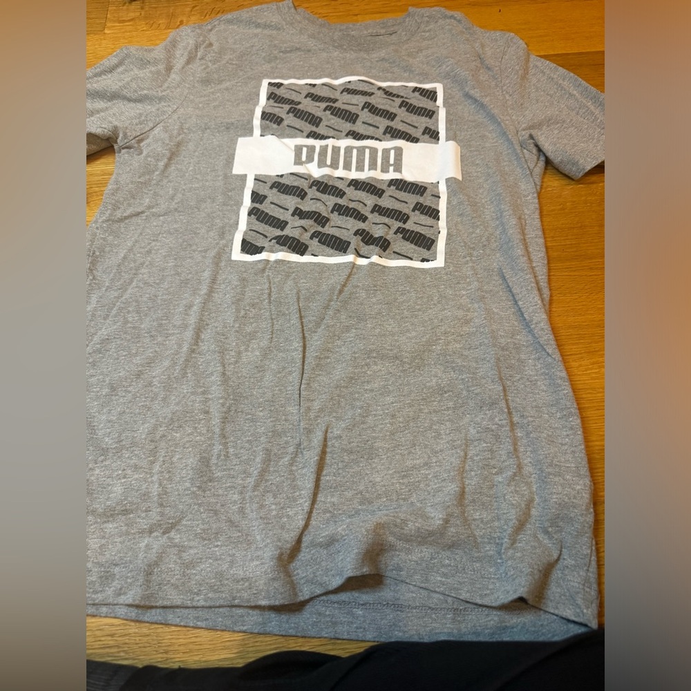 Puma Men's Gray Graphic Tee